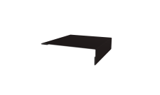 Планка мансардная 0,5 Velur X RAL 9005 черный (3м)