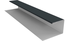 Планка П-образная Экобрус Grand Line 0,45 PE с пленкой RAL 7016 антрацитово-серый (2м)