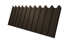 Профнастил С8A v02 фигурный Grand Line 0,45 Drap-double TX RR 32 темно-коричневый