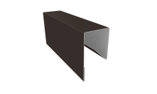 Планка П-образная заборная 17 Grand Line 0,5 PurLite Matt RR 32 темно-коричневый (2м)