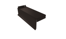Планка торцевая сегментная Квадро профи Левая стартовая 0,5 Satin RR 32 темно-коричневый