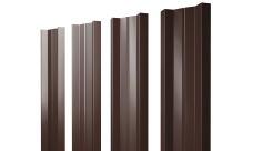 Штакетник М-образный A с прямым резом Grand Line 0,5 PurLite Matt RAL 8017 шоколад