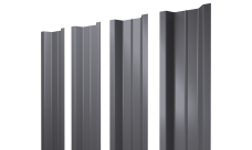 Штакетник П-образный B с прямым резом 0,45 PE lite RAL 7004 сигнальный серый