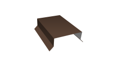 Парапетная крышка прямая 100мм 0,5 Satin с пленкой RAL 8017 шоколад (3м)