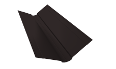 Планка ендовы верхней фигурной 150х150 Grand Line 0,5 PurLite матовый RAL 9005 черный темный (2м)