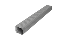 Труба гофрированная Vortex Lite 76х102х1000мм PE RAL 9006 бело-алюминиевый