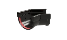 Угол желоба 135 град.Дизайн 135 ПВХ GL черный (RAL 9005)