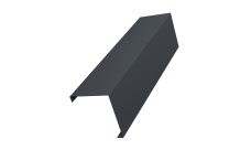 Декоративная накладка на столб универсальная угловая 60х60 для забора жалюзи Grand Line 0,45 Drap TwinColor RAL 7024 мокрый асфальт (3м)