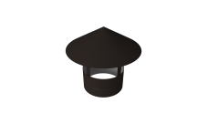 Дымник на трубу круглый d80 0,5 Satin с пленкой RR 32 темно-коричневый