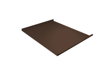 Фальц двойной стоячий Grand Line 0,45 Drap ТХ двухсторонний с пленкой на замках RAL 8017 шоколад