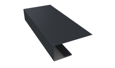 J-Профиль 18мм 0,45 Drap RAL 7024 мокрый асфальт (2м)