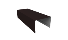 Крышка для забора из сайдинга (Квадро брус, Вертикаль) 0,5 Drap TX RAL 9005 черный (2,54м)