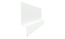 Планка начальная фальц 0,45 PE-Double с пленкой RAL 9003 сигнальный белый (2м)