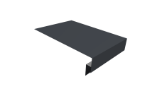 Планка околооконная сложная Кликфальц Pro Grand Line 0,45 Drap TR lite RAL 7024 мокрый асфальт (3м)