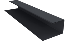 Планка П-образная Блок-Хаус новый Grand Line 0,45 Drap TwinColor RAL 7024 мокрый асфальт (2м)