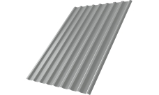 Профнастил С20R Grand Line 0,45 PE RAL 9006 бело-алюминиевый