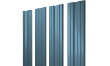 Штакетник Твин с прямым резом Grand Line 0,45 Драп ТХ RAL 5024 пастельно-синий