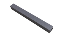 Столб ограждения ДПК Grand Line 3D 100х100мм Темно-серый 3м