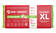 Утеплитель RockWool Лайт Баттс Скандик XL 1200х600х100 (6 шт/пач. 4,32м2; 0,432м3; 24 пач/пал)