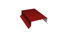 Парапетная крышка прямая 125мм Grand Line 0,45 PE с пленкой RAL 3011 коричнево-красный (2м)