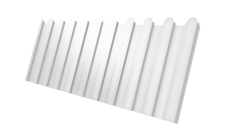 Профнастил С8A v01 фигурный Grand Line 0,45 PE-Double RAL 9003 сигнальный белый