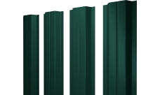 Штакетник П-образный A с прямым резом Grand Line 0,5 Satin Matt RAL 6005 зеленый мох