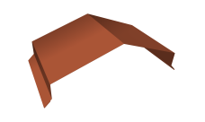 Парапетная крышка угольная 250мм 0,5 Velur X RAL 8004 терракота (2,5м)