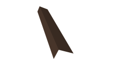 Планка на коньковый аэратор 30х20 Grand Line Фартук S8 0,5 Satin с пленкой RAL 8017 шоколад (2м)