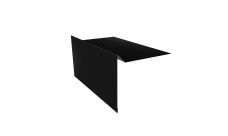 Планка ветровая для мягкой кровли 100х20х70 Grand Line 0,45 Drap TR RAL 9005 черный (3м)