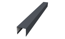 Стойка боковая крепежная для забора жалюзи Palermo 0,5 Rooftop Бархат RAL 7024 мокрый асфальт (2м)