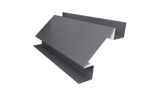 Угол внутренний сложный 75мм 0,45 PE с пленкой RAL 7004 сигнальный серый (2м)