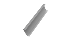 Декоративная накладка на столб универсальная 80х80 для забора жалюзи 0,45 PE RAL 9006 бело-алюминиевый (3м)