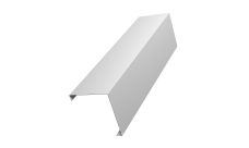 Декоративная накладка на столб универсальная угловая 62х55 для забора жалюзи 0,45 PE-Double RAL 9003 сигнальный белый (2м)