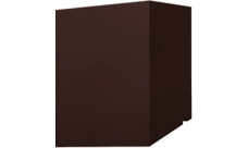 Кожух скатный д400/ш900/в1-910/в2-600 0,5 0,5 Satin с пленкой RAL 8017 шоколад