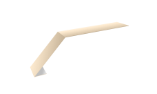 Планка карнизная для мягкой кровли 100х60 Grand Line 0,45 Drap TX RAL 1015 светлая слоновая кость (2м)