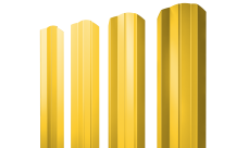 Штакетник М-образный A фигурный Grand Line 0,45 PE RAL 1018 цинково-желтый