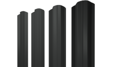 Штакетник М-образный B фигурный Grand Line 0,45 Drap TX RAL 7016 антрацитово-серый