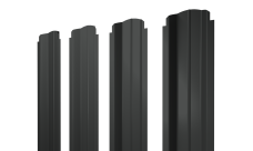 Штакетник П-образный B фигурный 0,45 PE-Double RAL 7016 антрацитово-серый