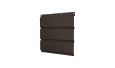 Софит металлический Grand Line полная перфорация 0,5 PurLite Matt с пленкой RR 32 темно-коричневый