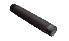 Труба круглая соединительная Grand Line ПЭ матовый 90мм 1м RR 32 темно-коричневый