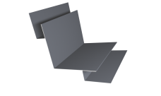 Угол внутренний сложный 90 градусов 0,5 Satin с пленкой RAL 9006 бело-алюминиевый (2м)