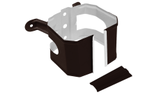 Кронштейн трубы на дерево прямоугольный Vortex Matt RAL 8017