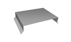 Парапетная крышка прямая 250мм Grand Line 0,5 Satin с пленкой RAL 9006 бело-алюминиевый (2м)