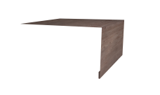 Планка околооконная простая 250х50 Grand Line 0,45 Print Elite White Wood TwinColor (2м)