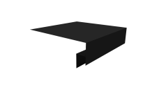 Планка околооконная сложная Блок-Хаус новый 200х50х27 Grand Line 0,5 Velur RAL 9005 черный (2м)