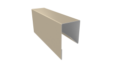 Планка П-образная заборная 17 0,5 Satin с пленкой RAL 1015 светлая слоновая кость (2м)