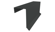 Планка торцевая кровельная фальц Grand Line 65х97 0,5 Velur X RAL 7016 антрацитово-серый (2м)