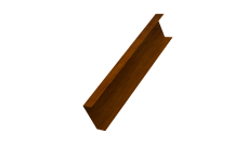 Декоративная накладка на столб универсальная 62х55 для забора жалюзи 0,45 Print-double Premium Golden Wood Intense F (2м)