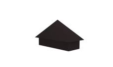 Колпак на полустолб для С20 0,5 Satin с пленкой RAL 9005 черный