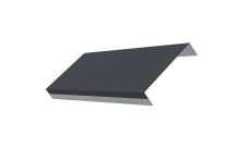 Ламель обратная 125 забора жалюзи Техас Grand Line 0,45 ПЭ RAL 7024 мокрый асфальт